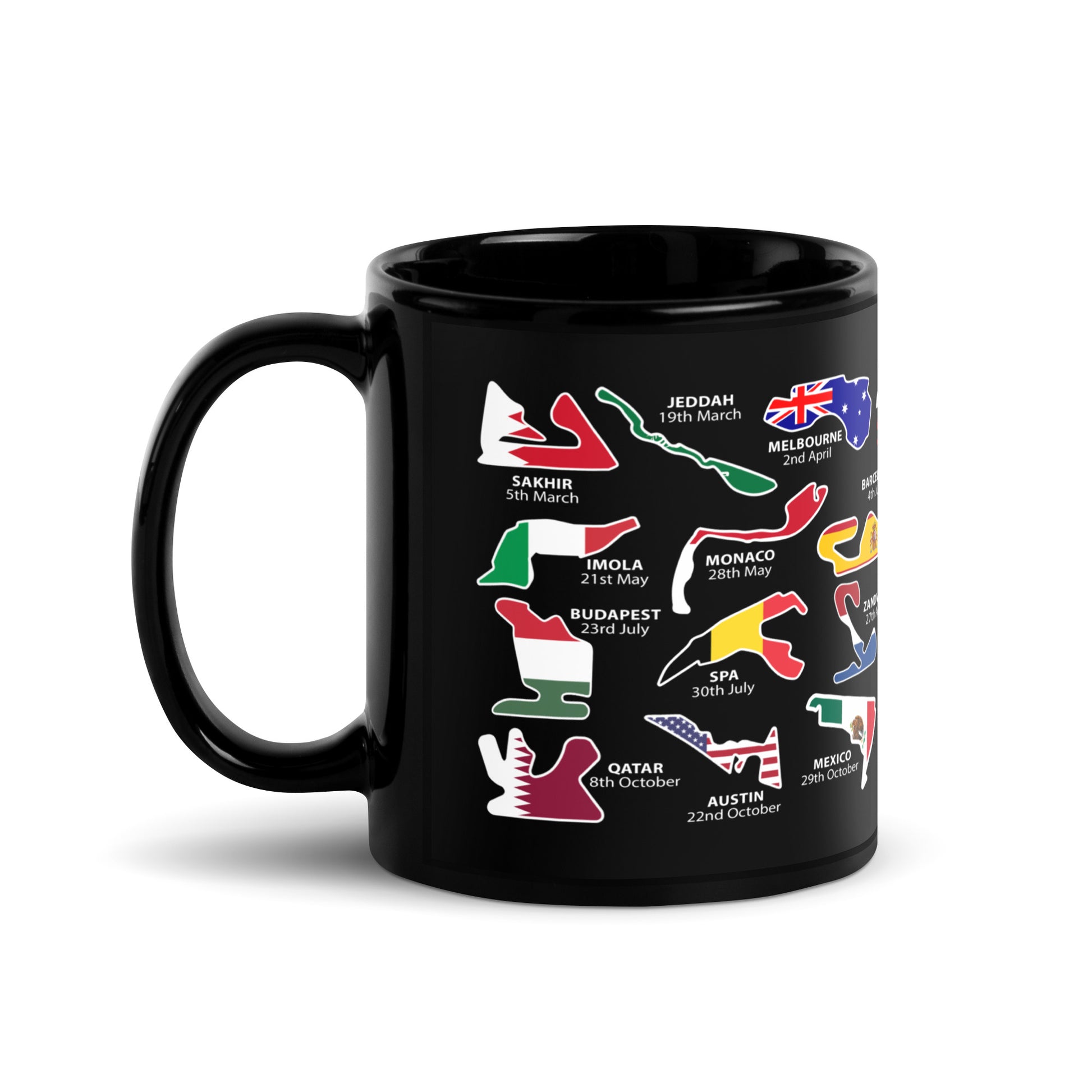 F1 2023 Calendar Black Mug