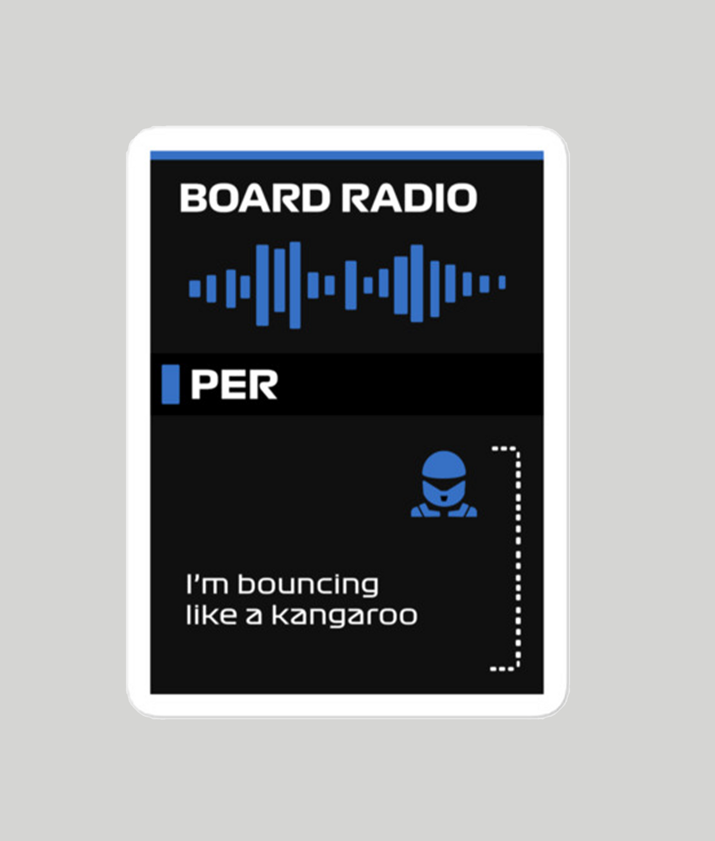 Sergio Perez Singapore Kangaroo Board Radio Sticker