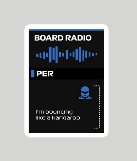 Sergio Perez Singapore Kangaroo Board Radio Sticker