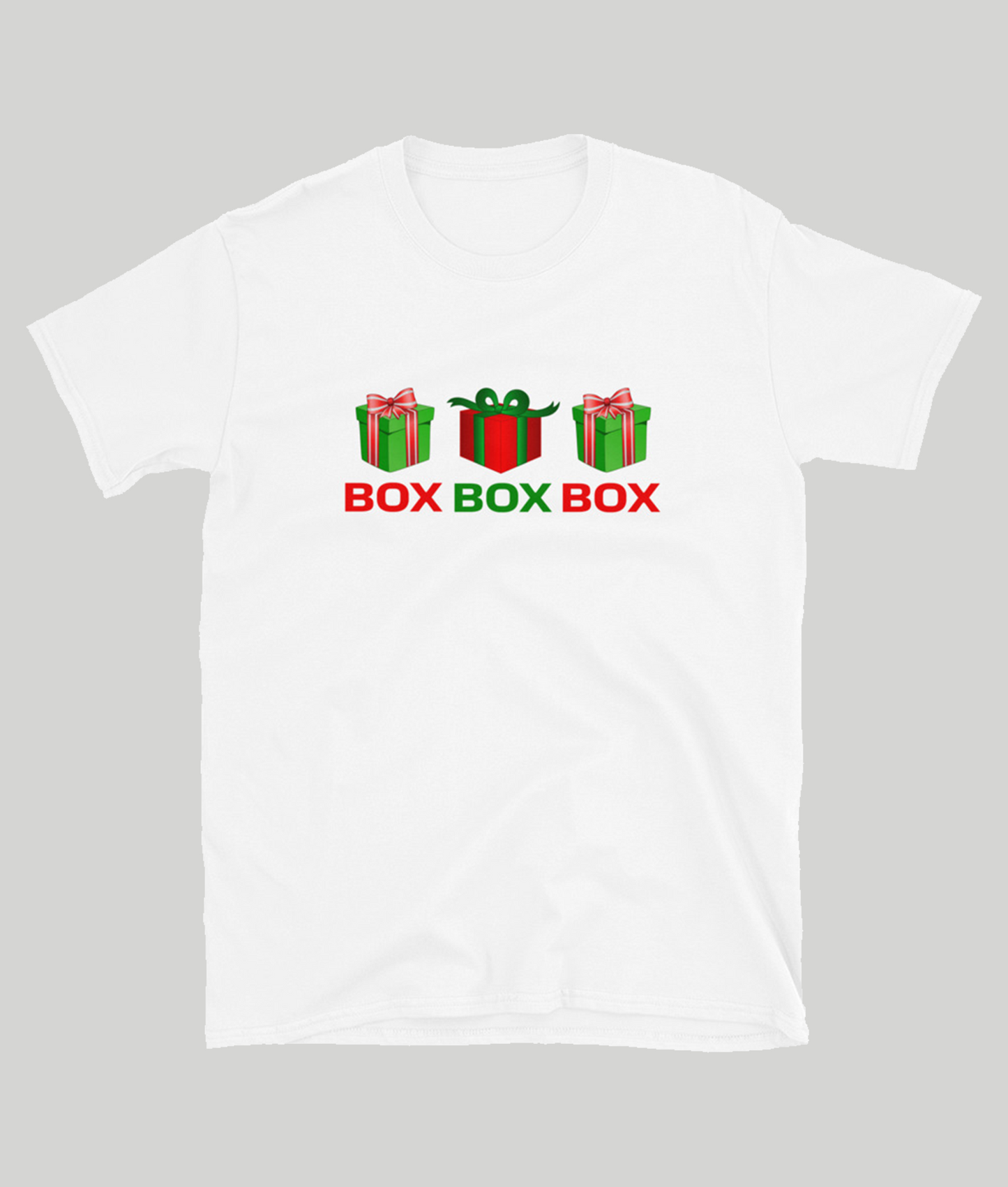 F1 Christmas Box Box Box Unisex T-Shirt white