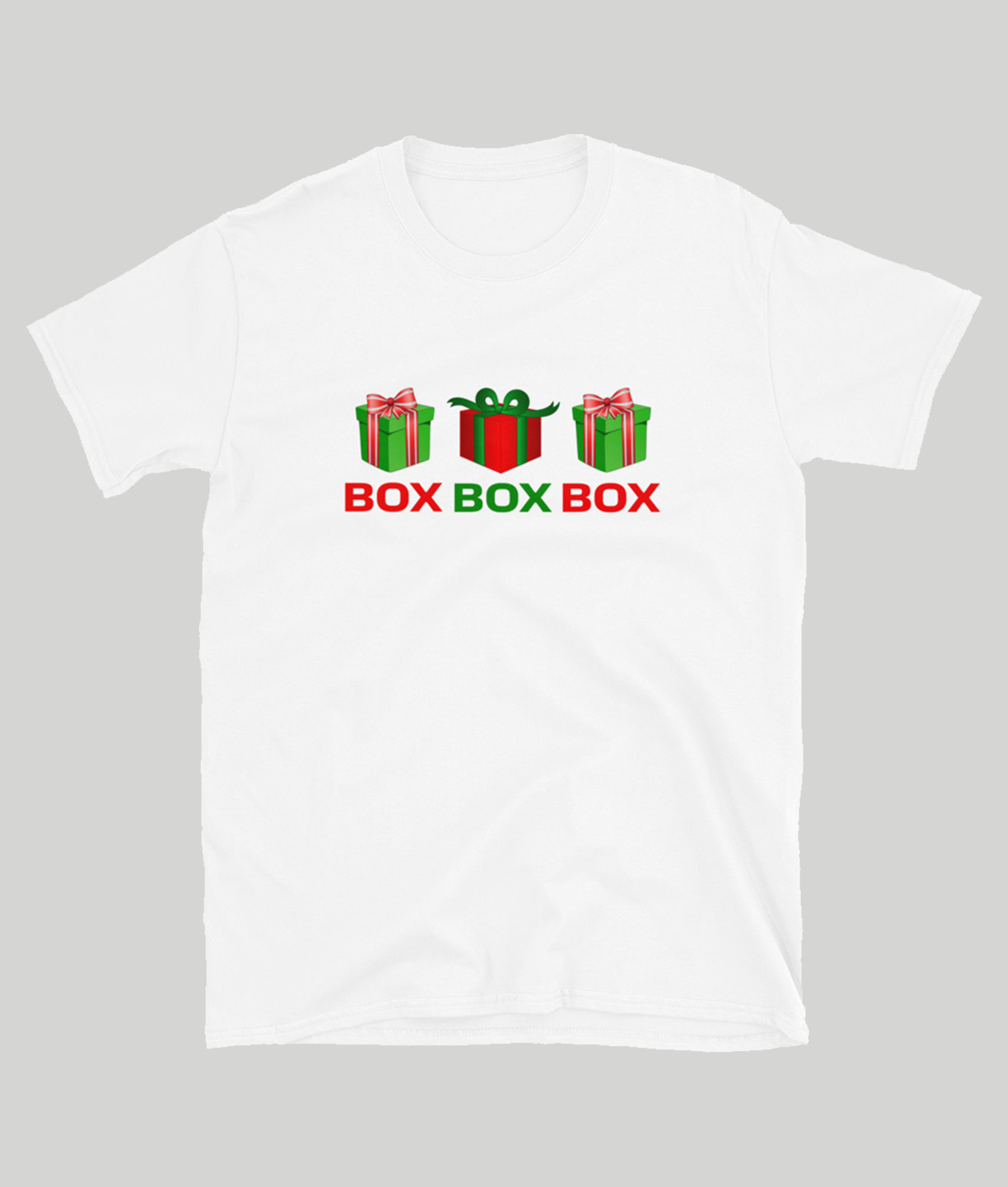 F1 Christmas Box Box Box Unisex T-Shirt white