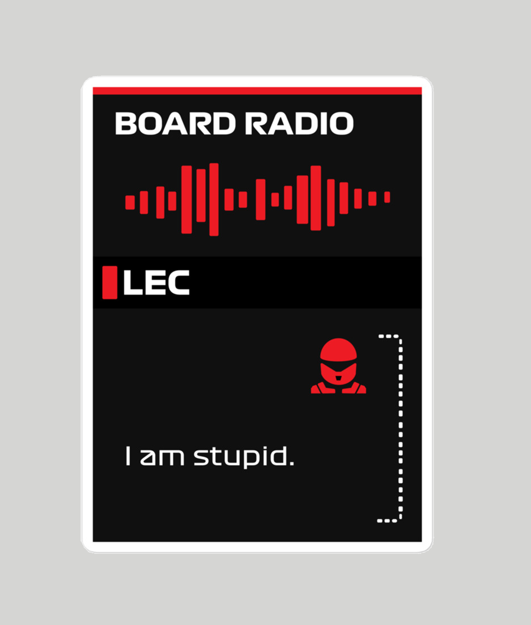 charles leclerc i am stupid sticker