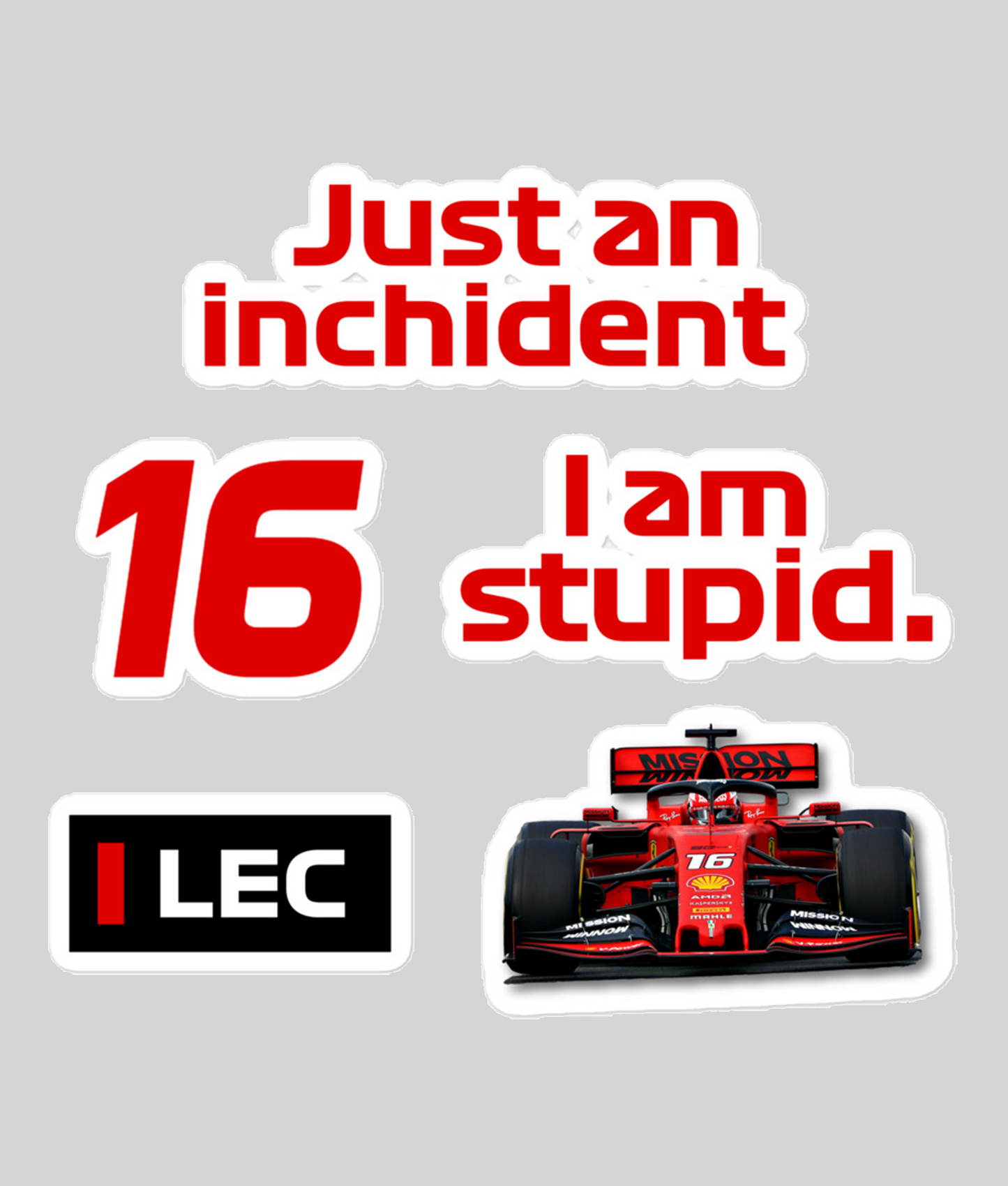 Charles Leclerc Ferrari Sticker Pack