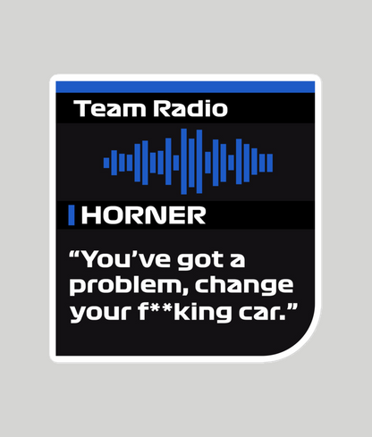 christian horner change your fucking car sticker