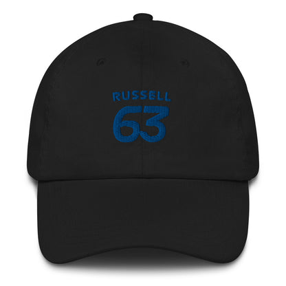 George Russell 63 Embroidered Dad Hat Black