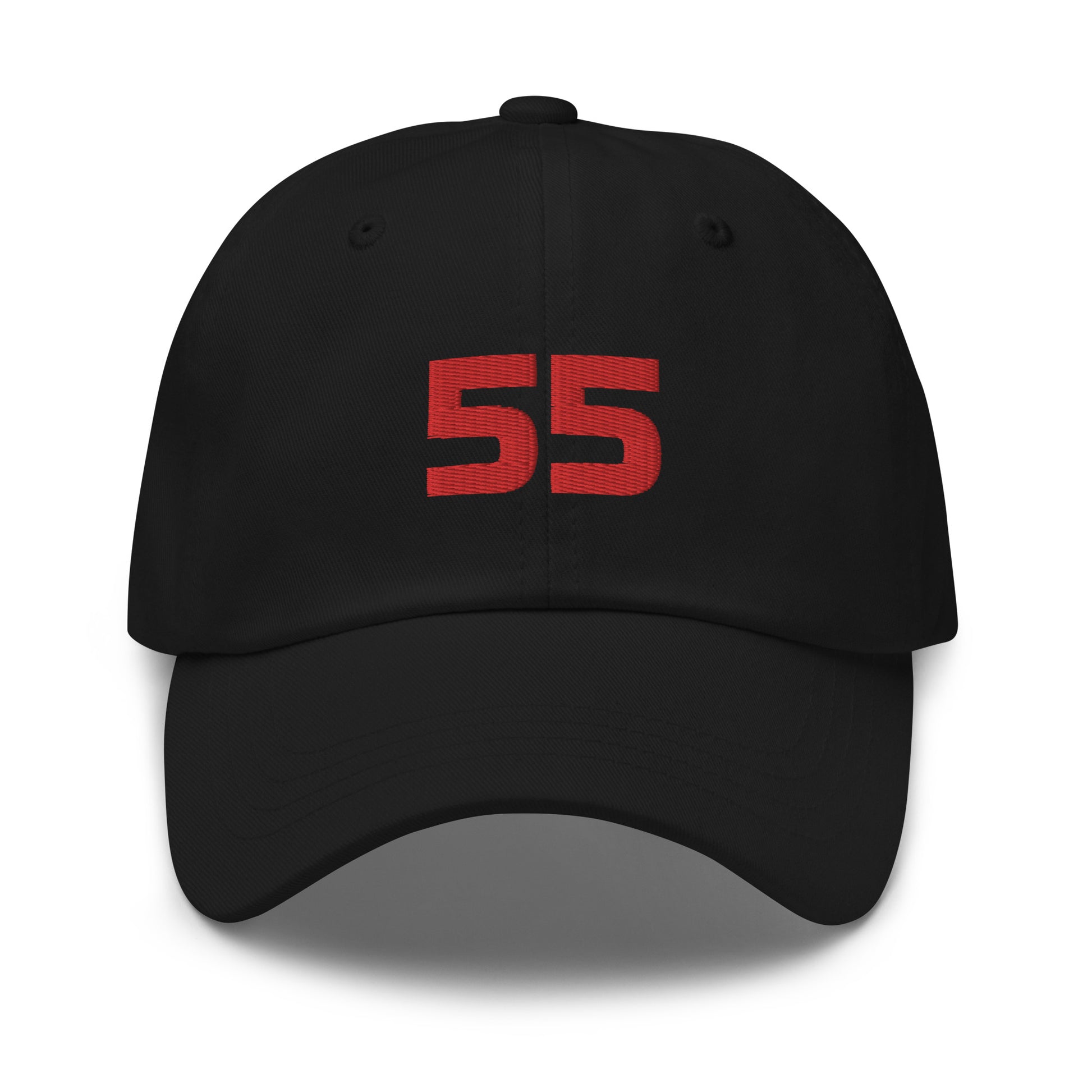 Sainz 55 Embroidered Dad Black Hat