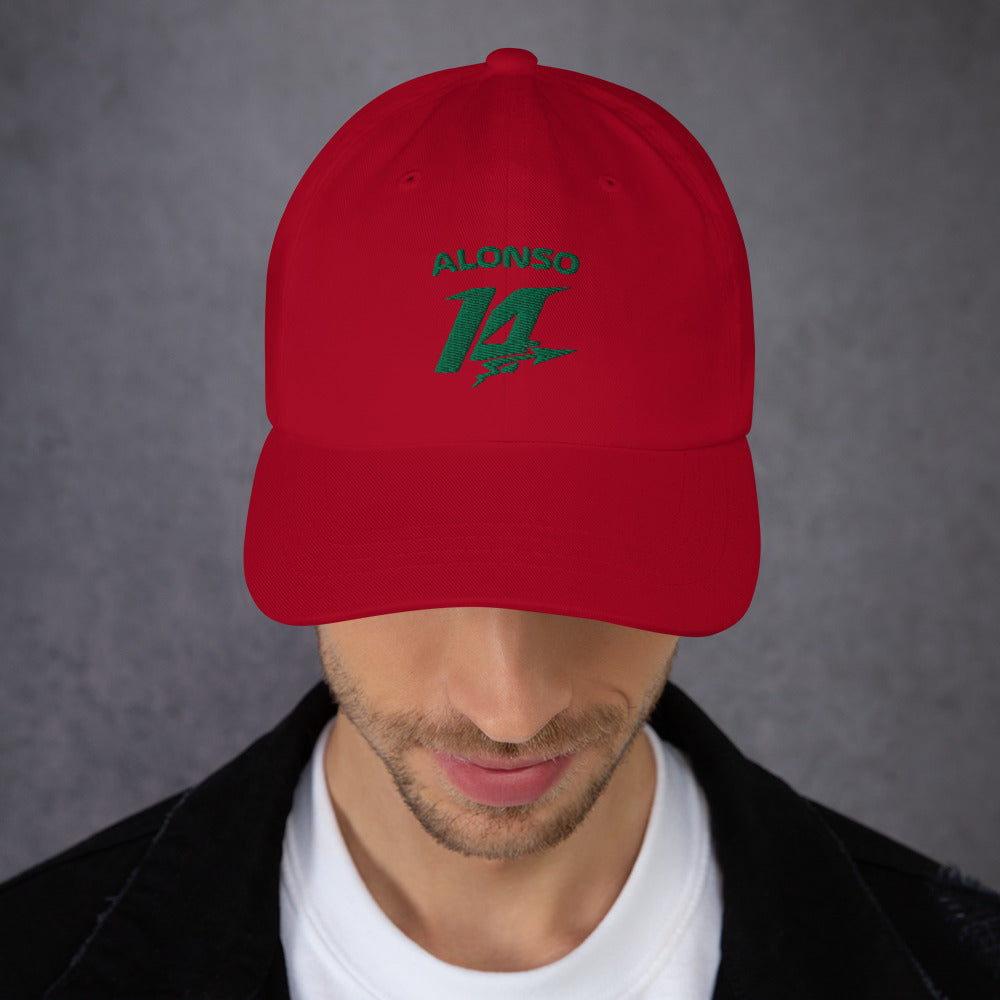 Fernando Alonso Aston Martin Embroidered Hat Green