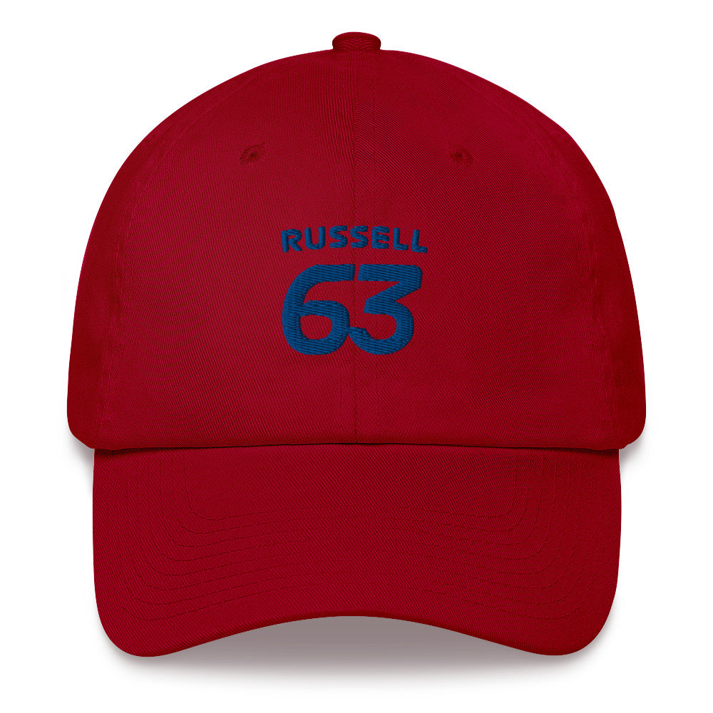 George Russell 63 Embroidered Dad Hat Red