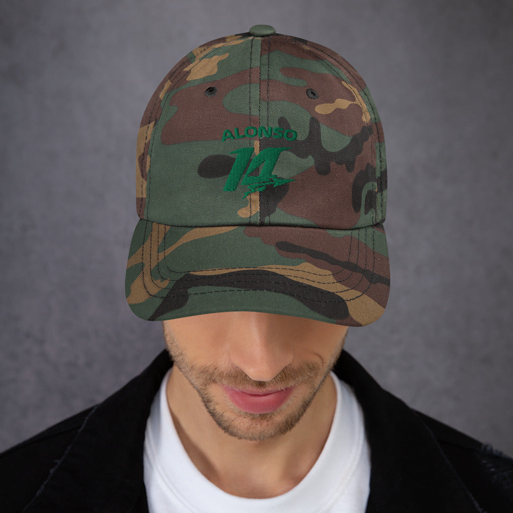 Fernando Alonso Aston Martin Embroidered Hat Camo