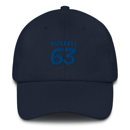 George Russell 63 Embroidered Dad Hat Navy