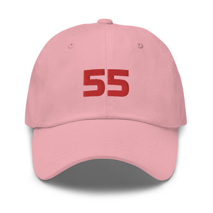 Sainz 55 Embroidered Dad Pink Hat