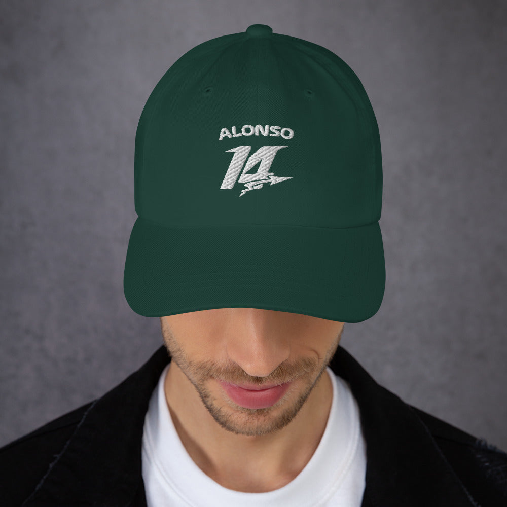 Fernando Alonso Aston Martin Embroidered Hat Green