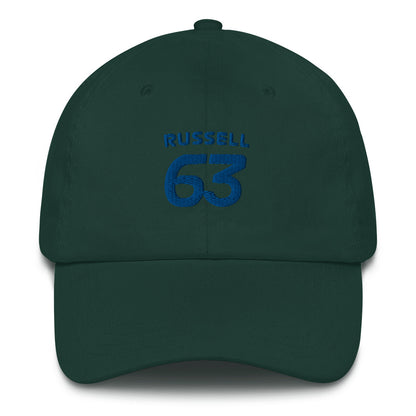 George Russell 63 Embroidered Dad Hat Green
