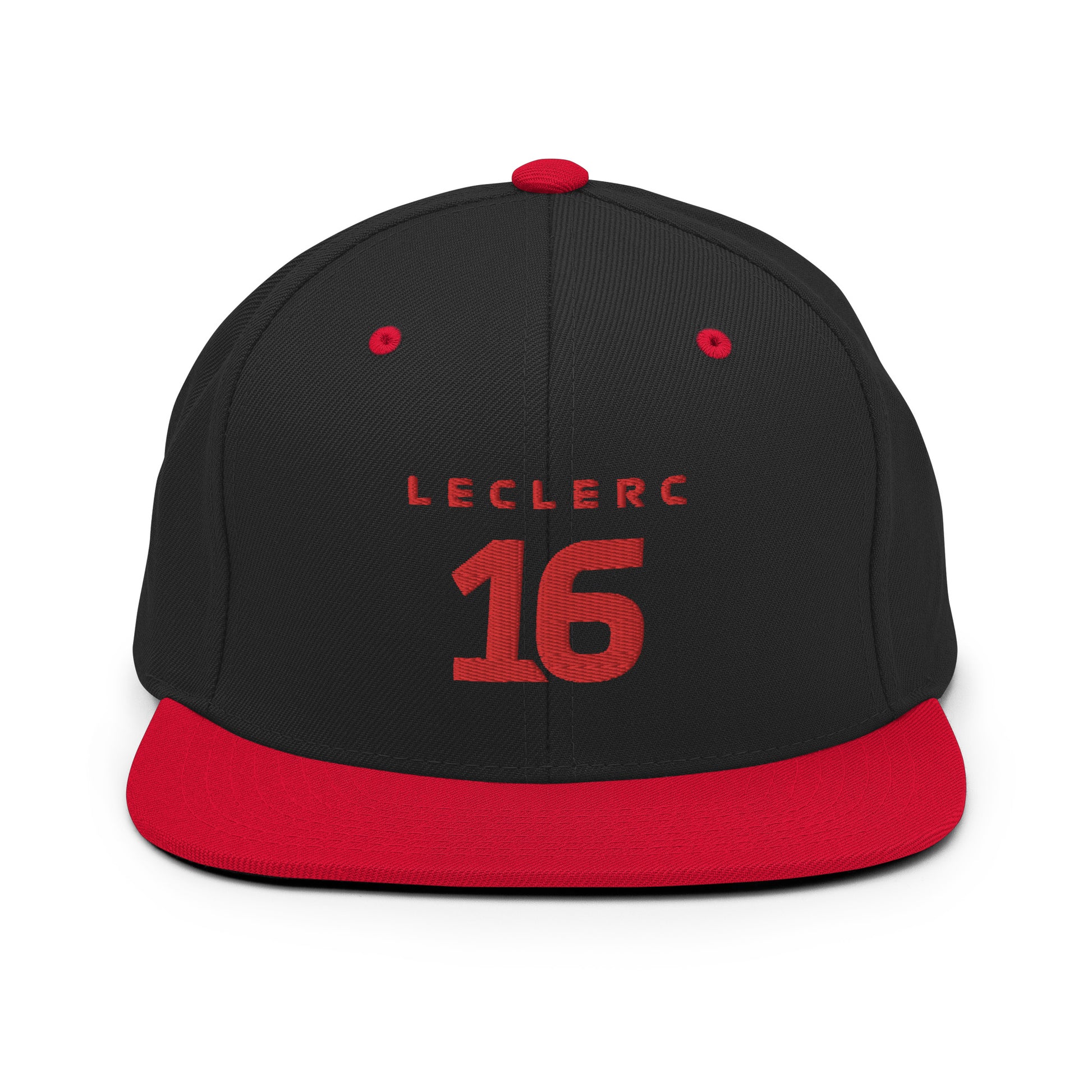 charles leclerc snapback hat black and red