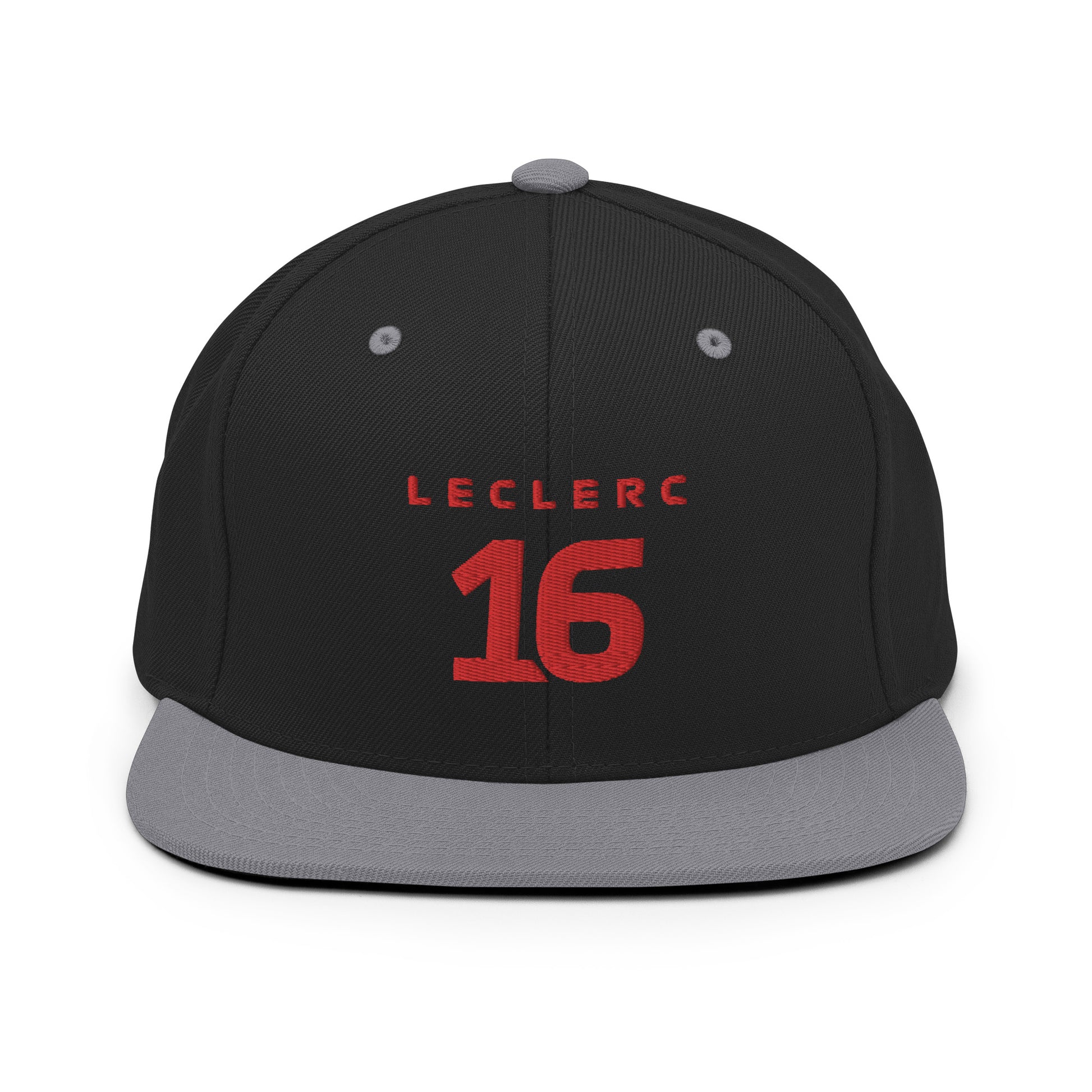 charles leclerc snapback hat silver and black