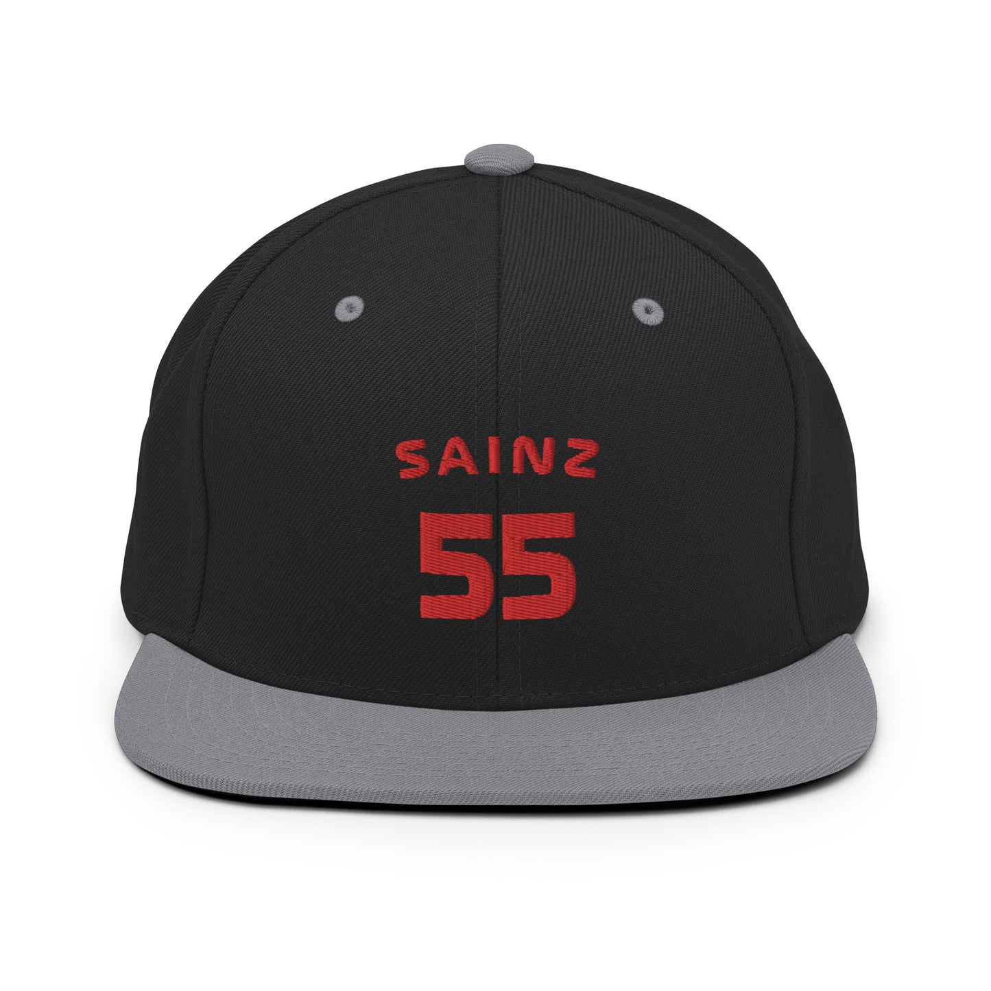 carlos sainz 55 snapback hat black and grey