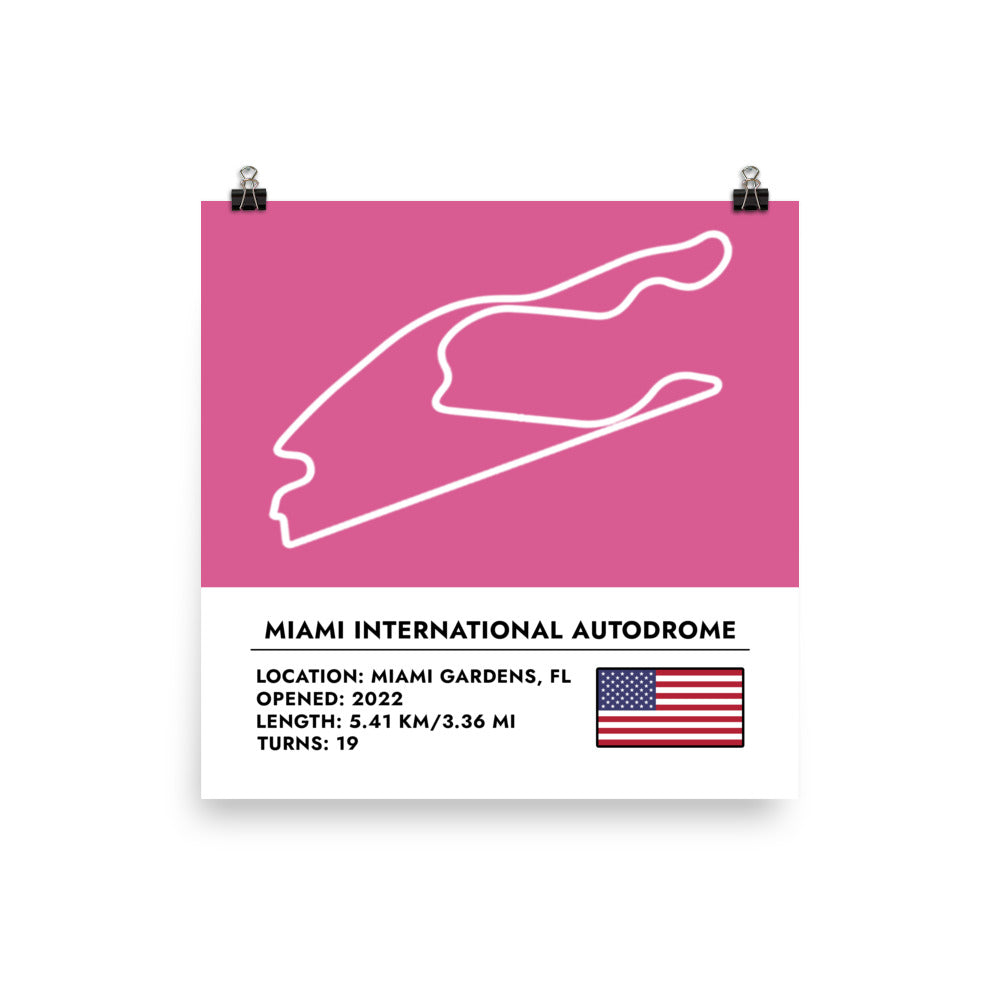 Miami Grand Prix Poster 10x10