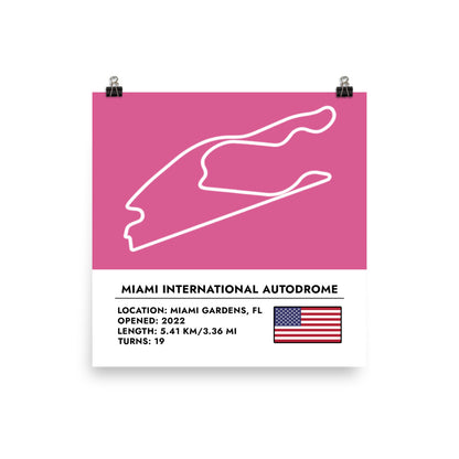 Miami Grand Prix Poster 10x10