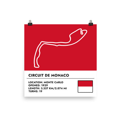 Circuit De Monaco Poster 12x12