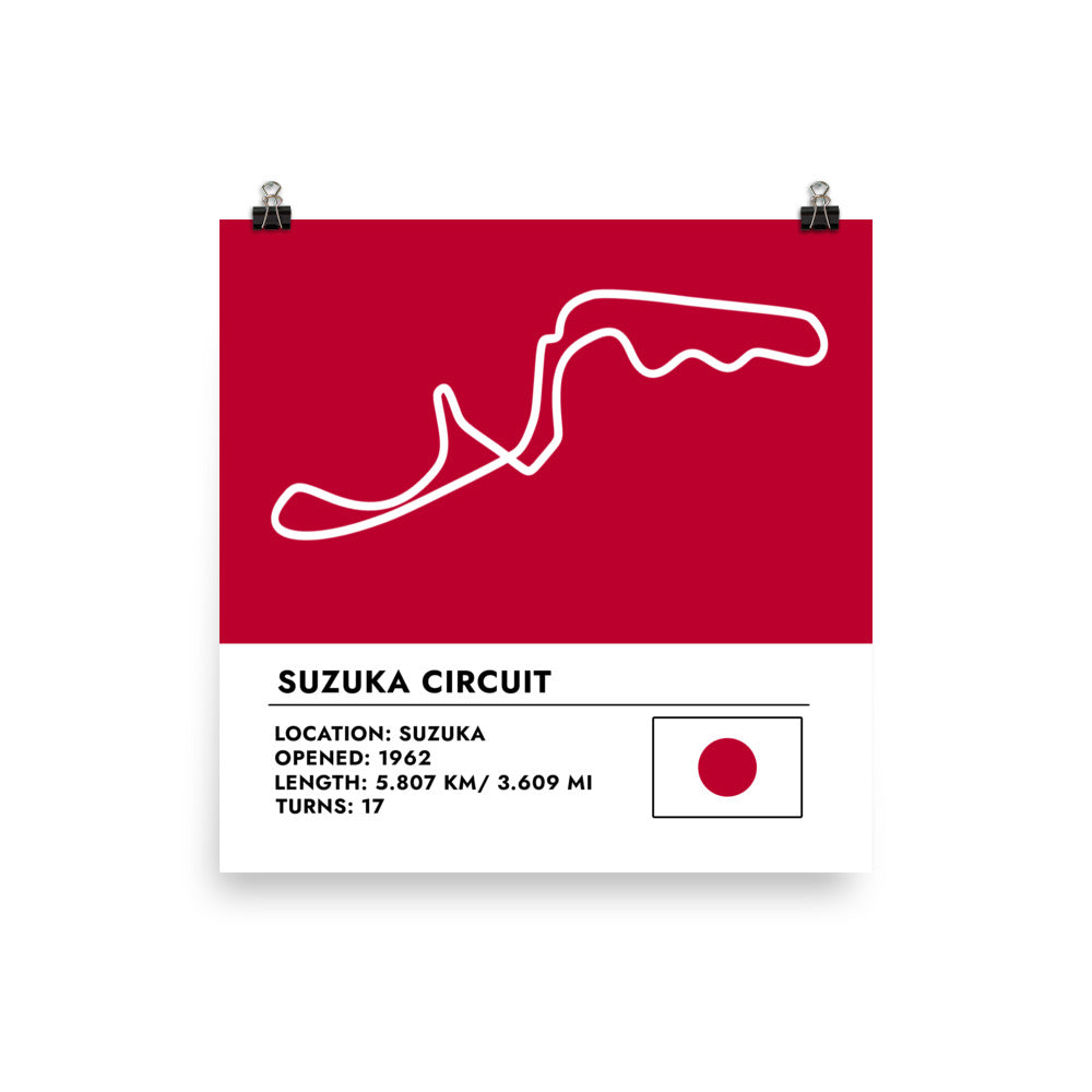 Suzuka Circuit Poster 12x12
