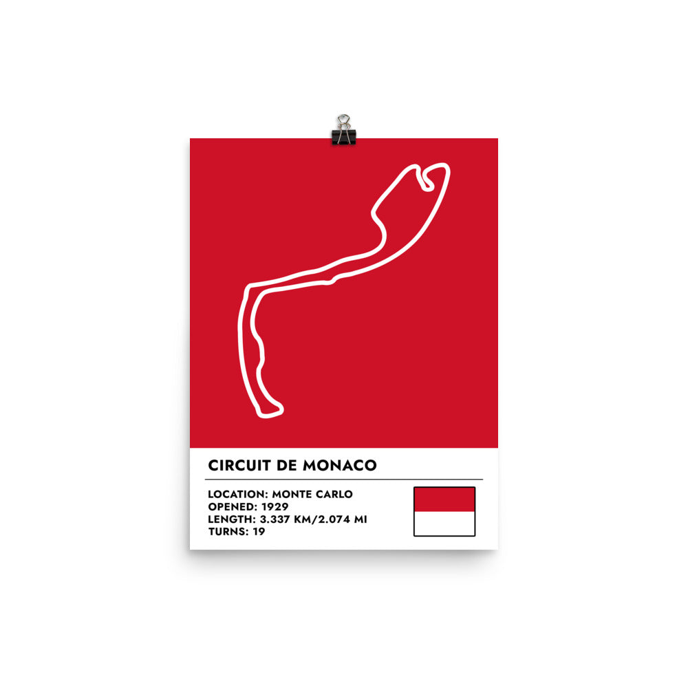Circuit De Monaco Poster 12x16