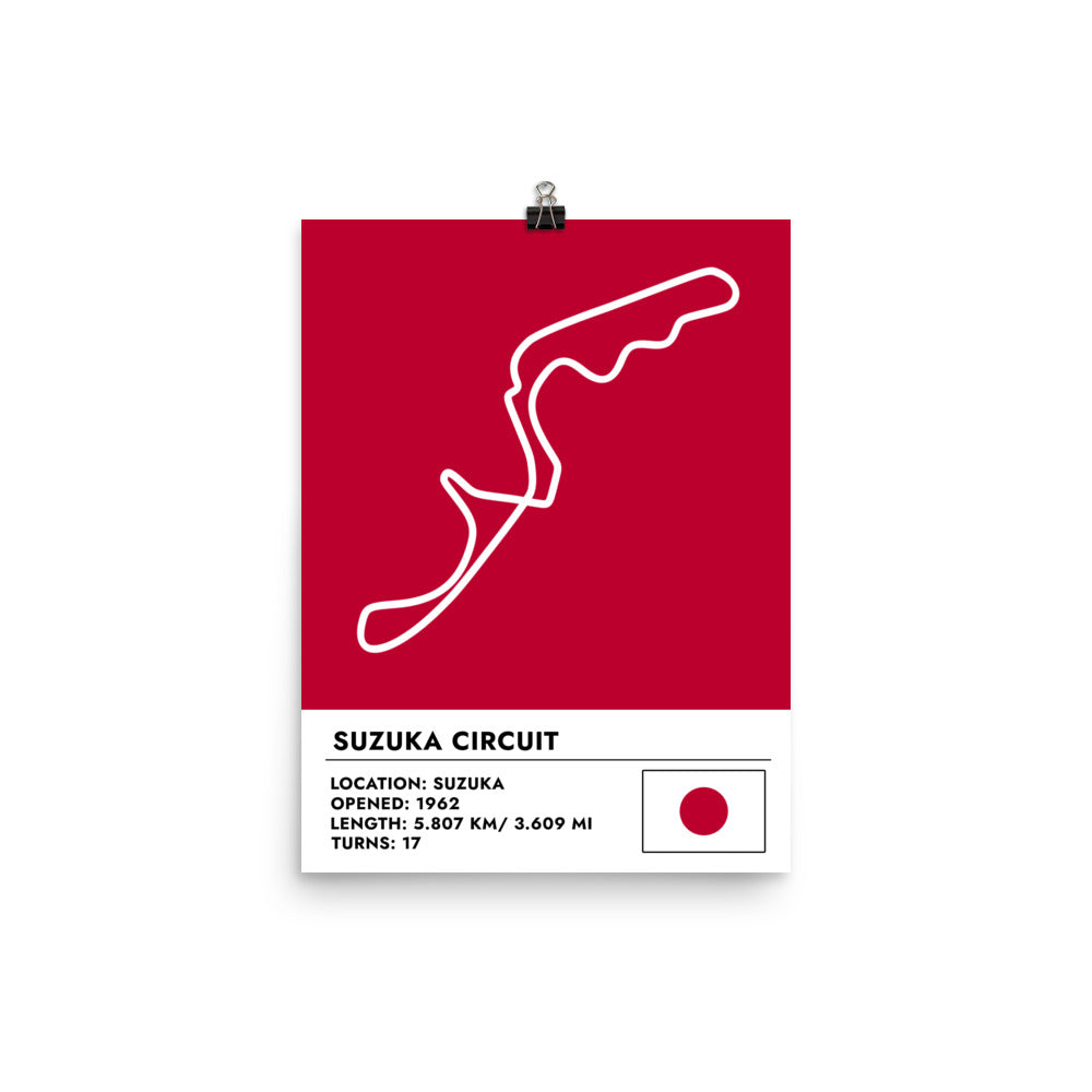 Suzuka Circuit Poster 12x16