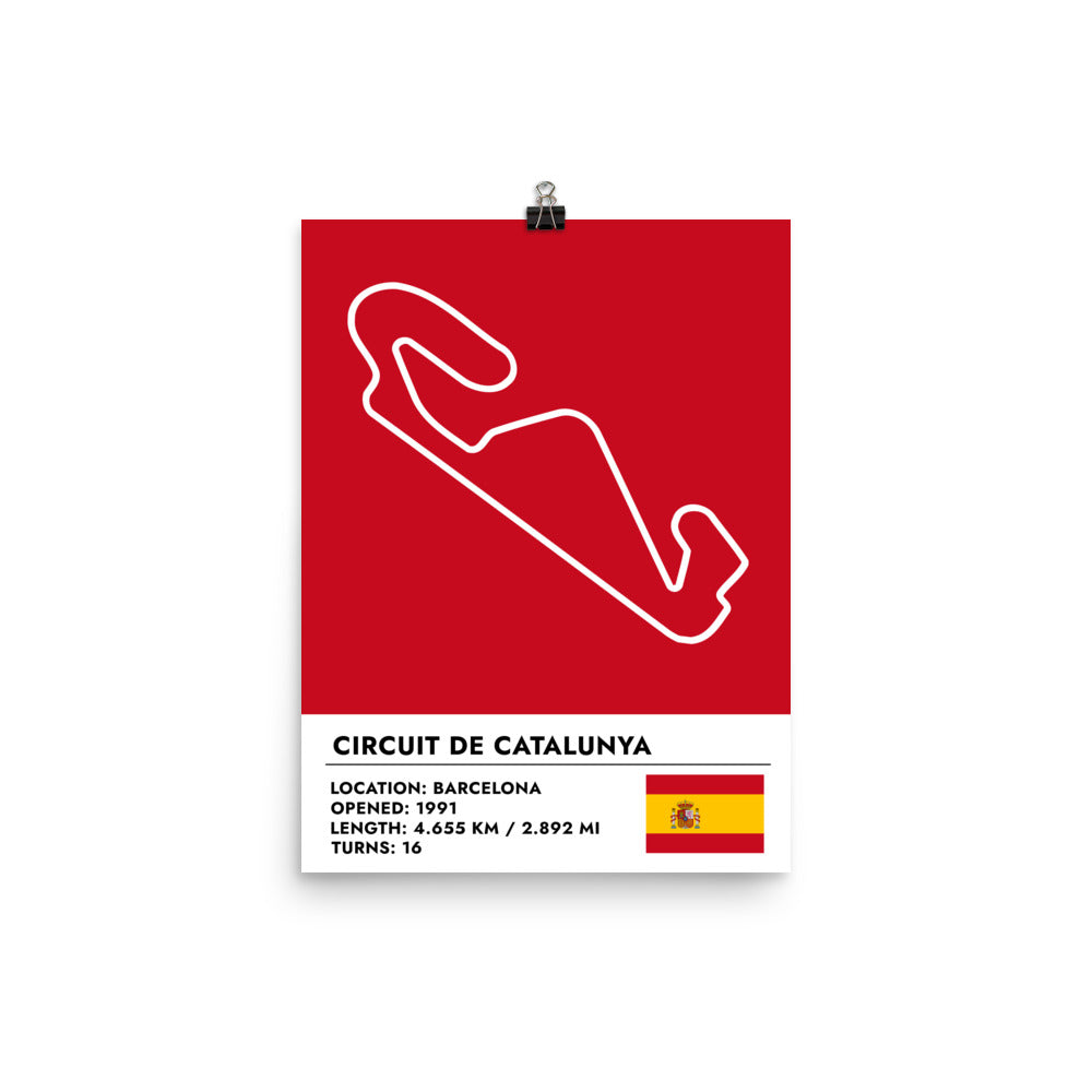 Circuit De Catalunya Poster 12x16
