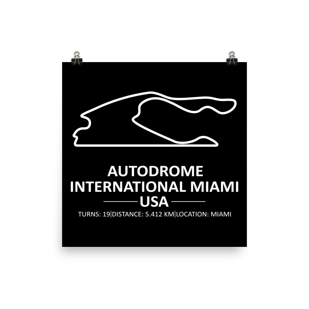 Miami Circuit Poster 14x14