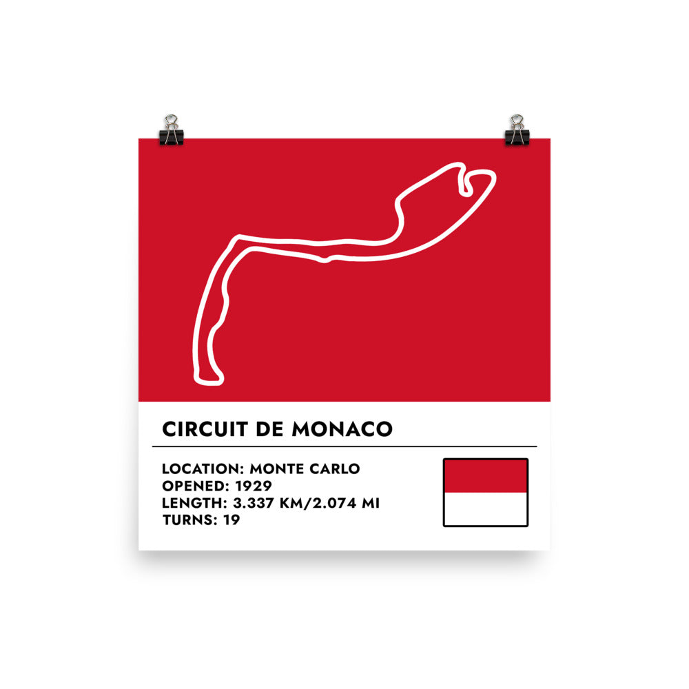 Circuit De Monaco Poster 14x14
