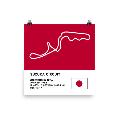 Suzuka Circuit Poster 14x14