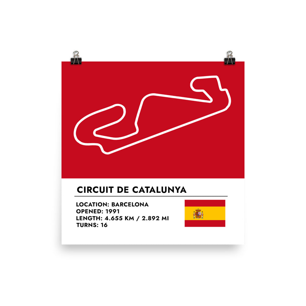 Circuit De Catalunya Poster 14x14
