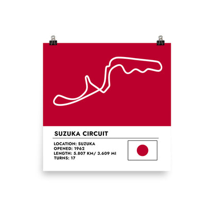 Suzuka Circuit Poster 16x16