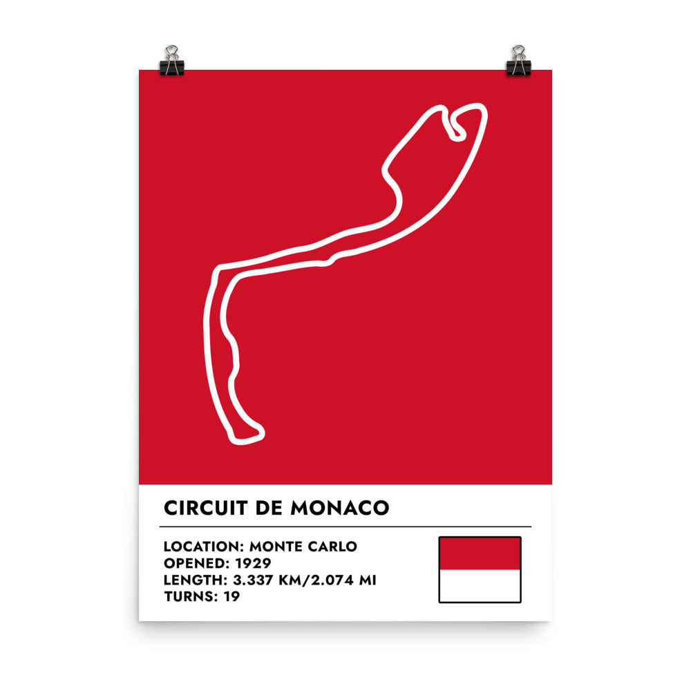 Circuit De Monaco Poster 18x24