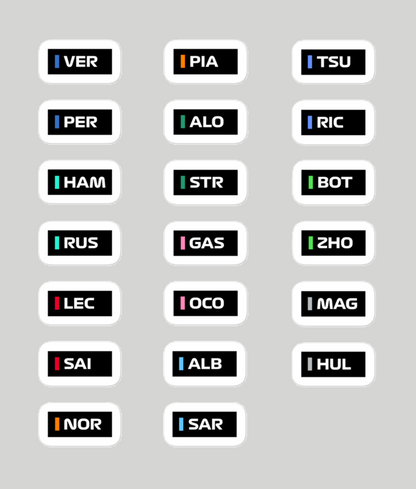 F1 2024 All Drivers Sticker