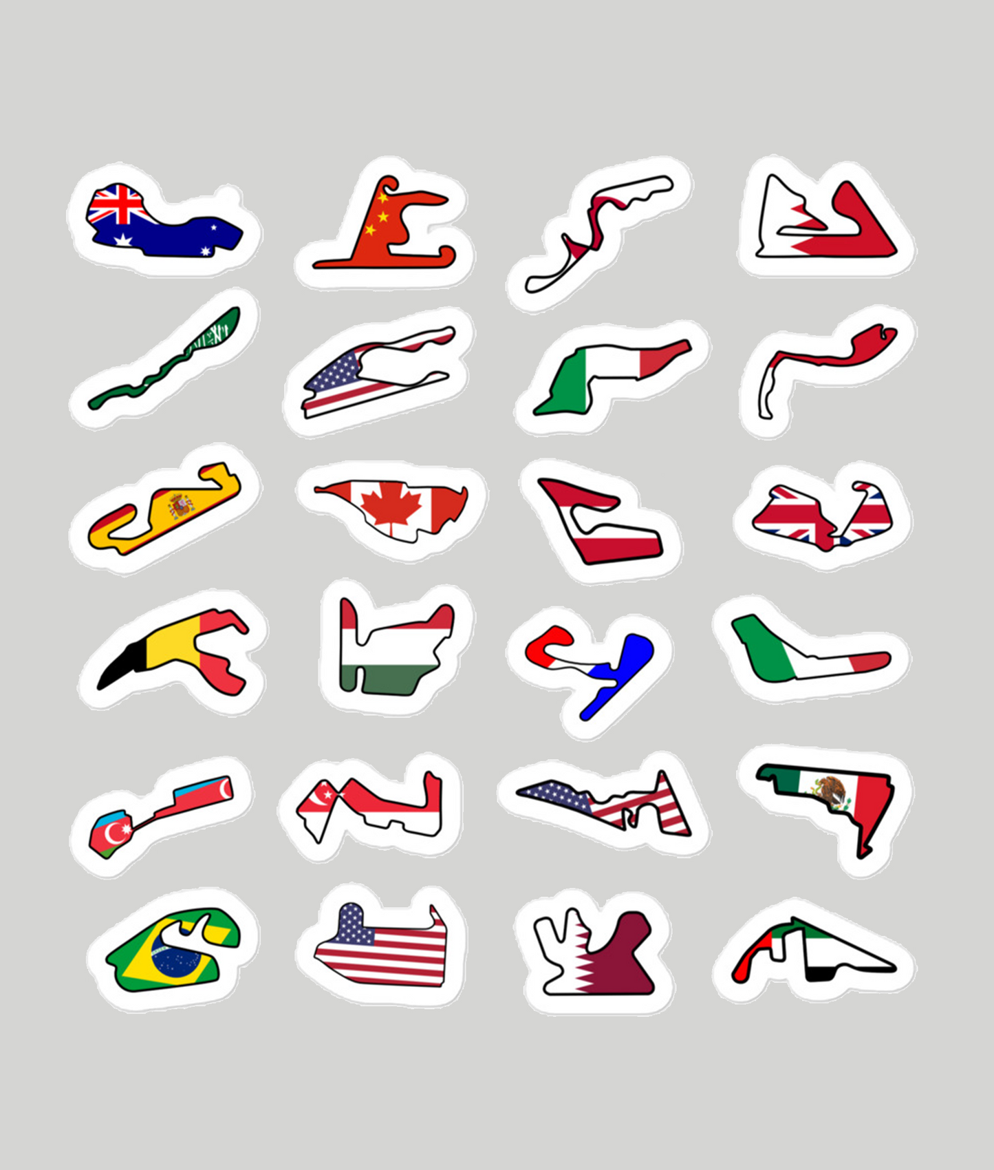 F1 2025 Circuit Stickers 