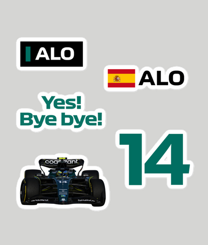 fernando alonso aston martin sticker pack