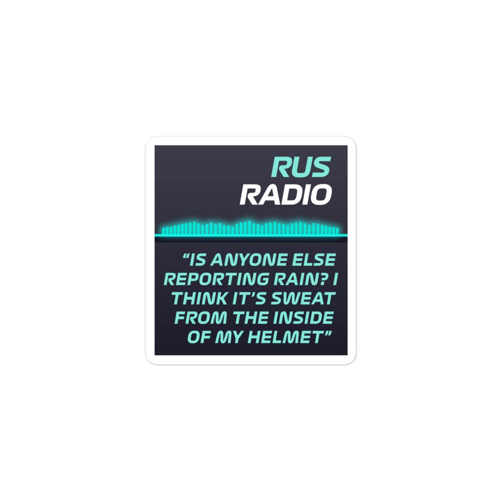 George Russell Sweat Board Radio Sticker 3x3