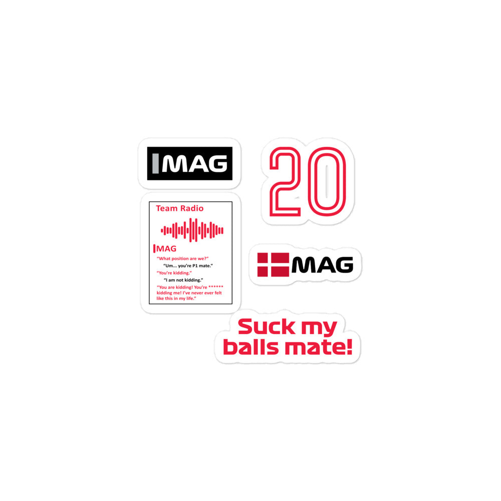Kevin Magnussen Haas Sticker Pack 3x3