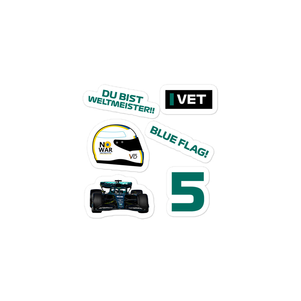 Sebastian Vettel Retirement Sticker Pack 3x3