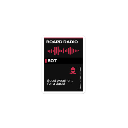 Valtteri Bottas Duck Board Radio Sticker 3x3