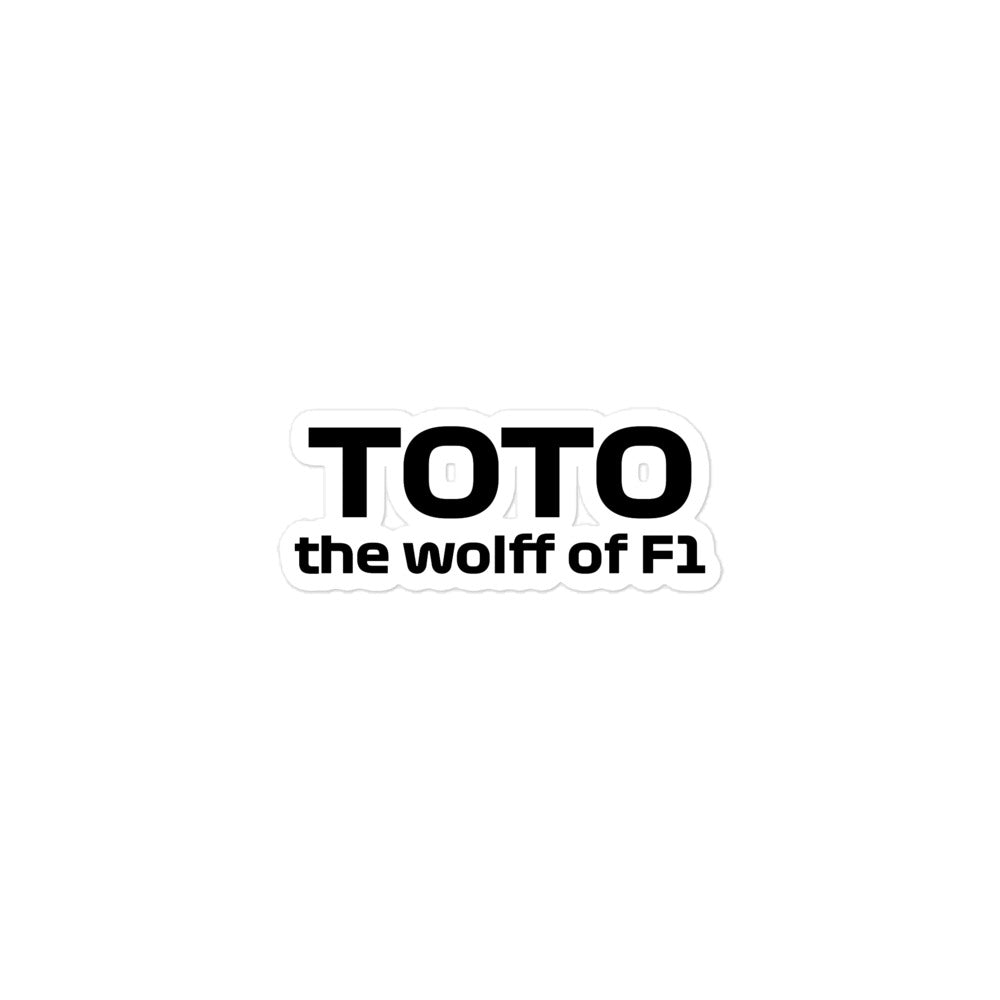 Toto The Wolf Of F1 Sticker 3x3