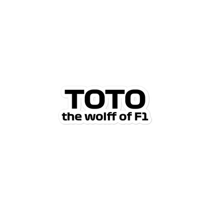 Toto The Wolf Of F1 Sticker 3x3