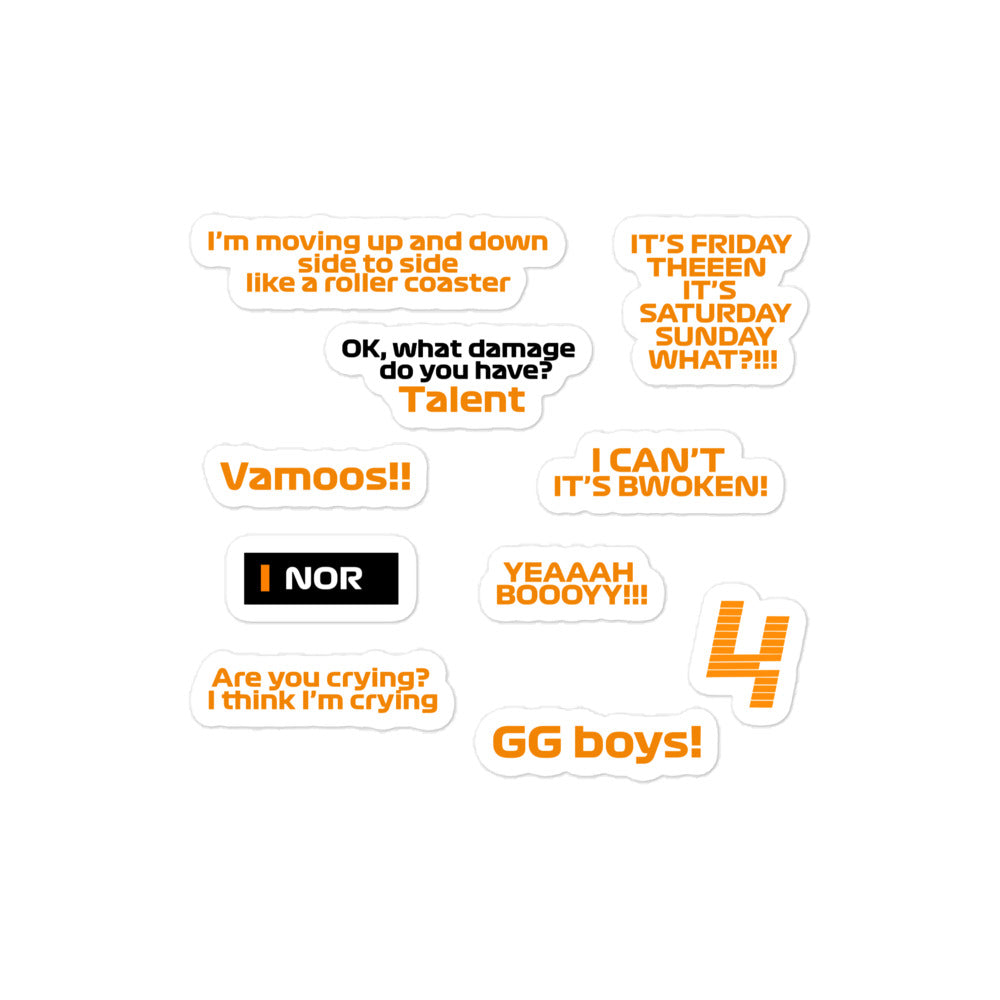 Lando Norris Quotes Sticker Pack