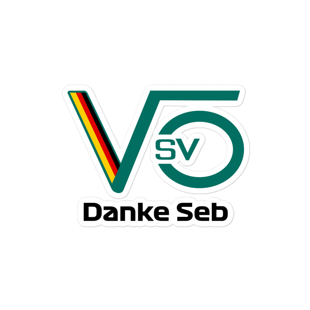 Sebastian Vettel Danke Seb Sticker 4x4