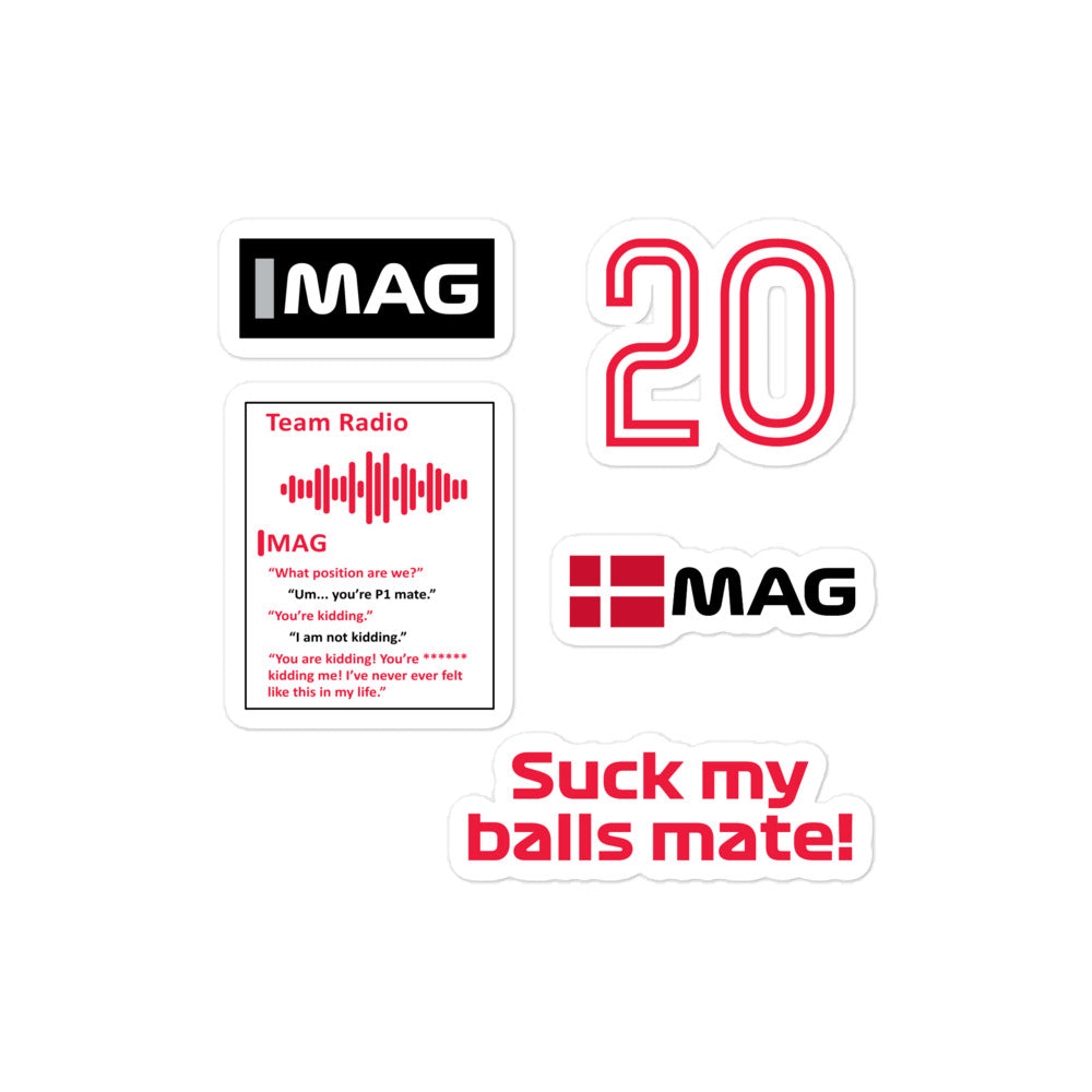 Kevin Magnussen Haas Sticker Pack 4x4