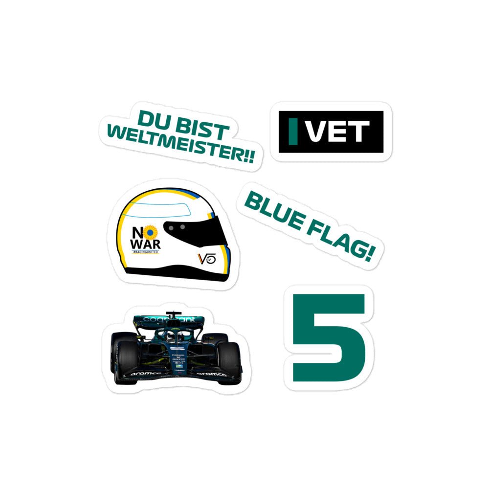 Sebastian Vettel Retirement Sticker Pack 4x4