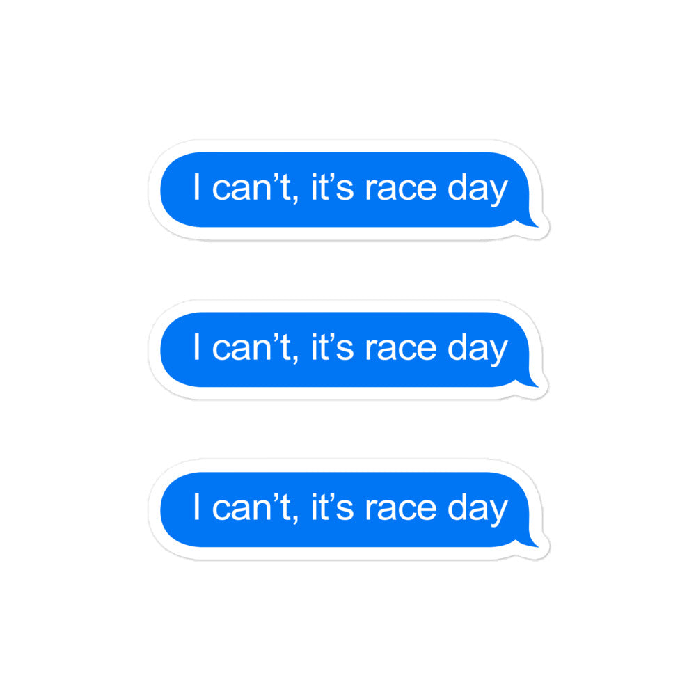 It's Race Day Stickers 4x4