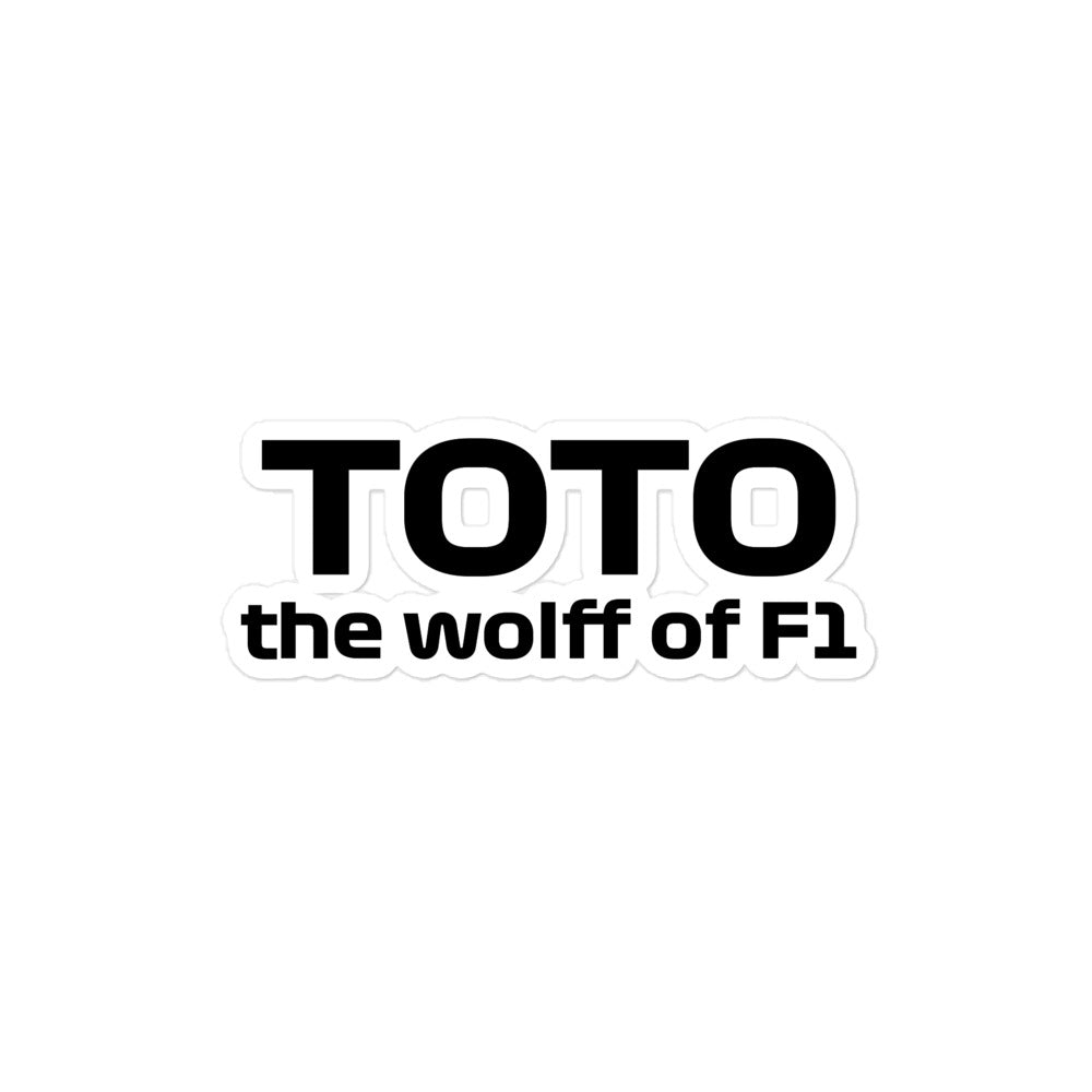 Toto The Wolf Of F1 Sticker 4x4