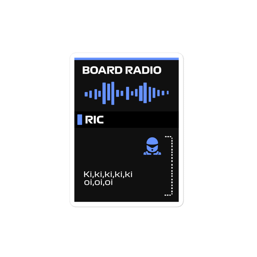 Daniel Ricciardo Ki Ki Ki Board Radio Sticker 4x4
