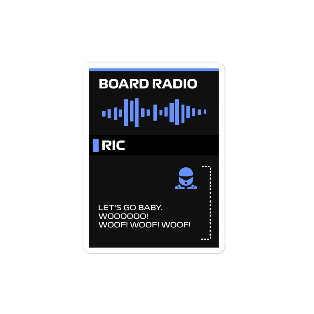 Daniel Ricciardo Let's Go Baby Board Radio Sticker 4x4